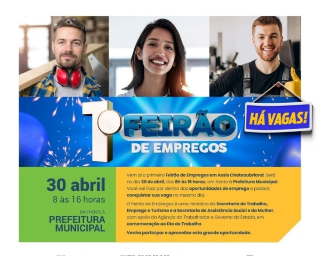 1º "Feirão de Empregos" em Assis Chateaubriand terá 500 vagas de trabalho