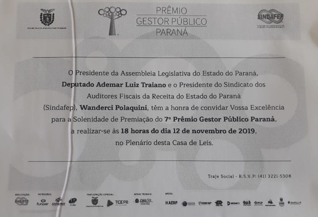 EMDUR conquista Prêmio Gestor Público do TCE-PR.