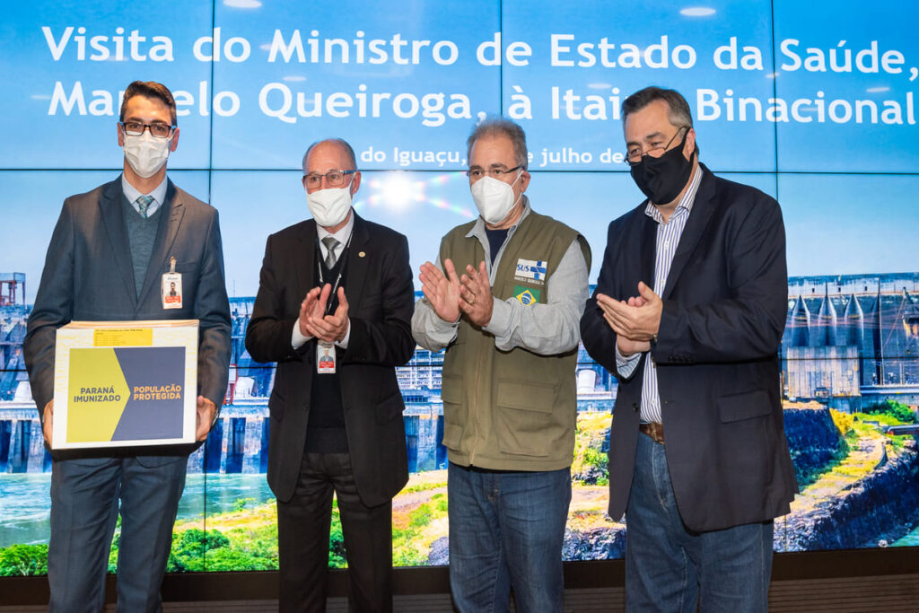 Ministro da Saúde agradece apoio da Itaipu no combate à pandemia da covid-19