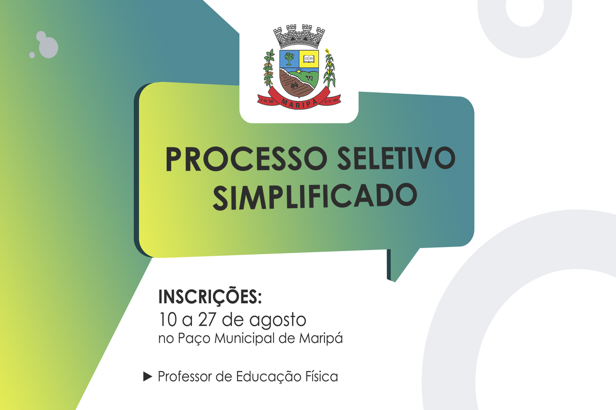 Município de Maripá abre PSS para contratação de professor de educação física