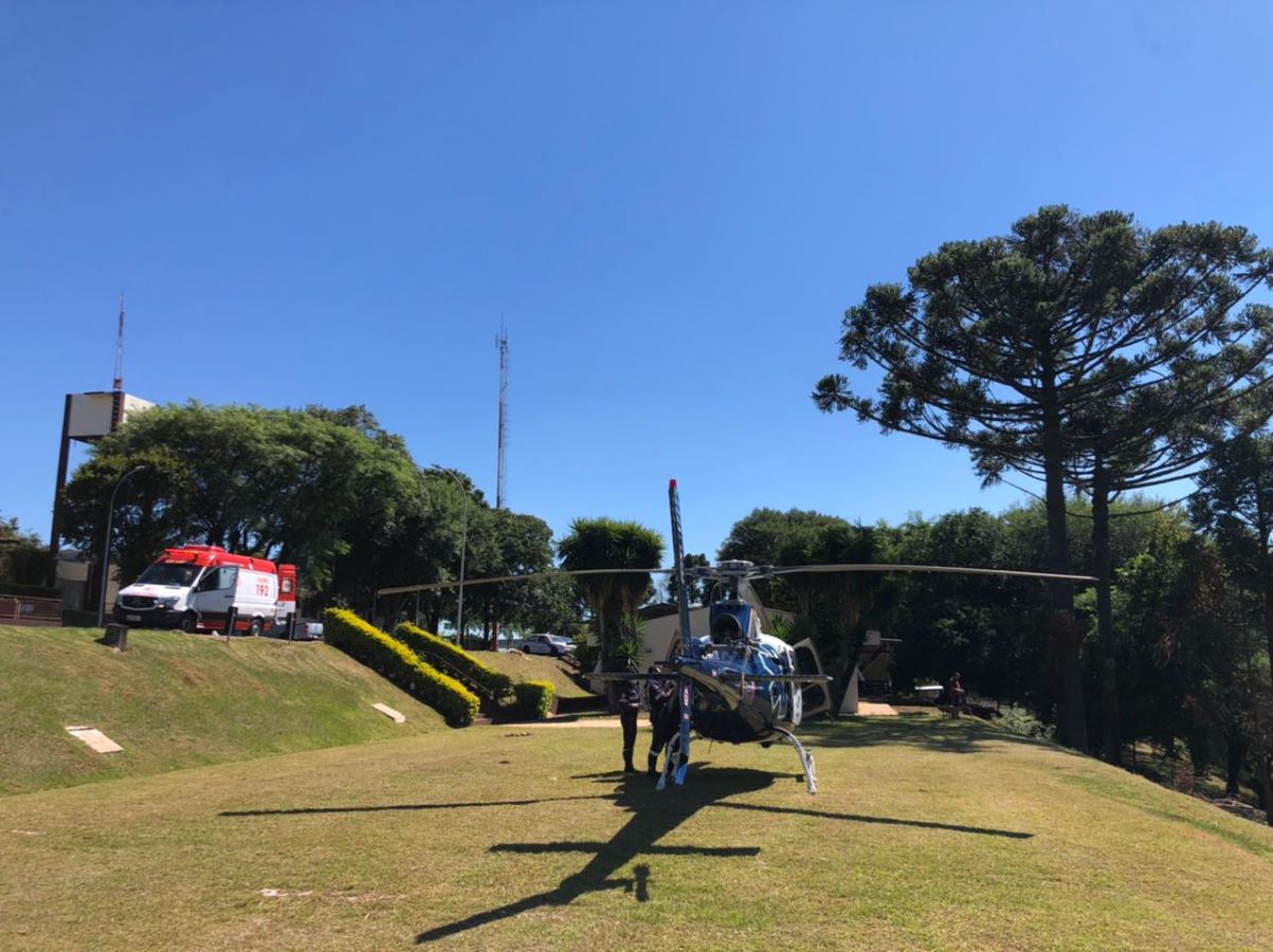 Aeromédico transporta recém-nascido com problemas cardíacos de Toledo a Pato Branco