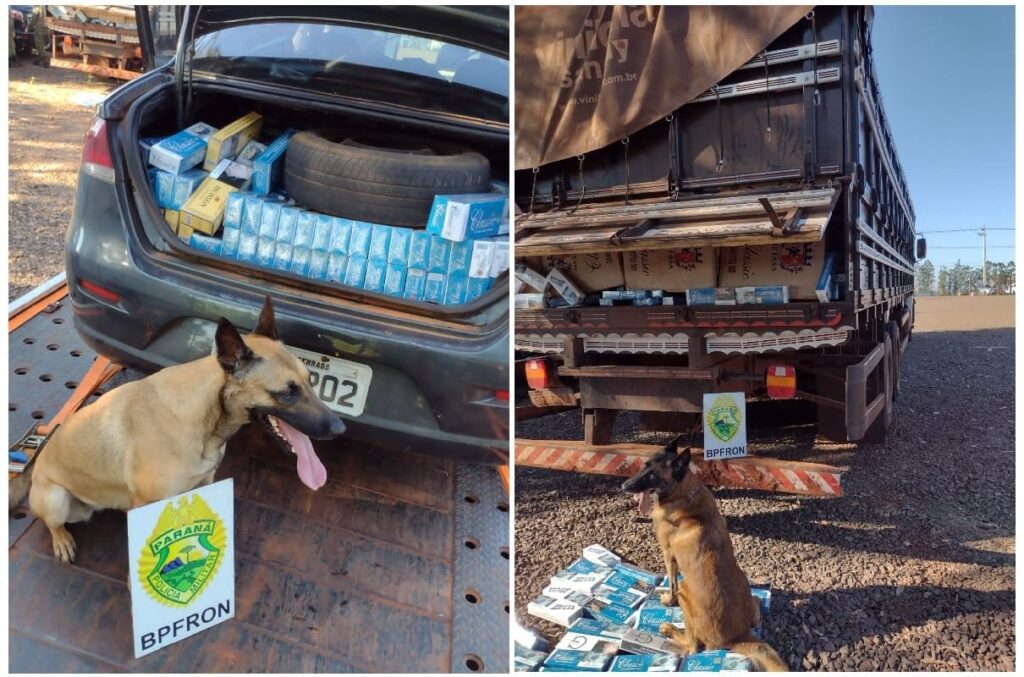 BPFron realiza em Toledo duas apreensões de cigarros contrabandeados
