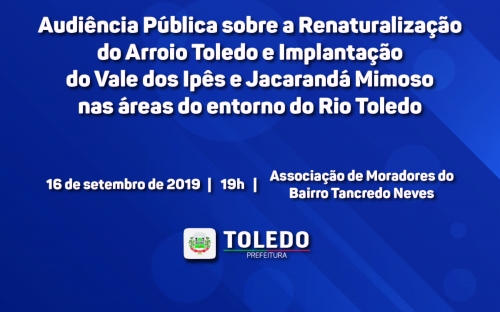 Audiência pública discute Renaturalização no Parque Linear do Arroio Toledo