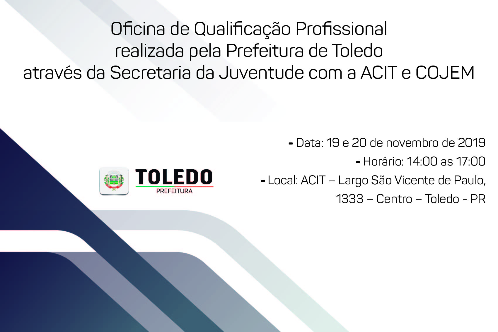 Qualificação Profissional é tema de oficina gratuita para jovens de Toledo