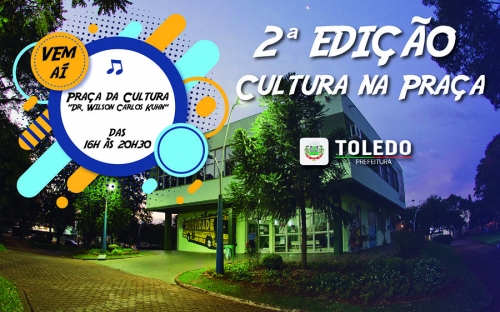 Cultura na Praça terá segunda edição no dia 8 de setembro