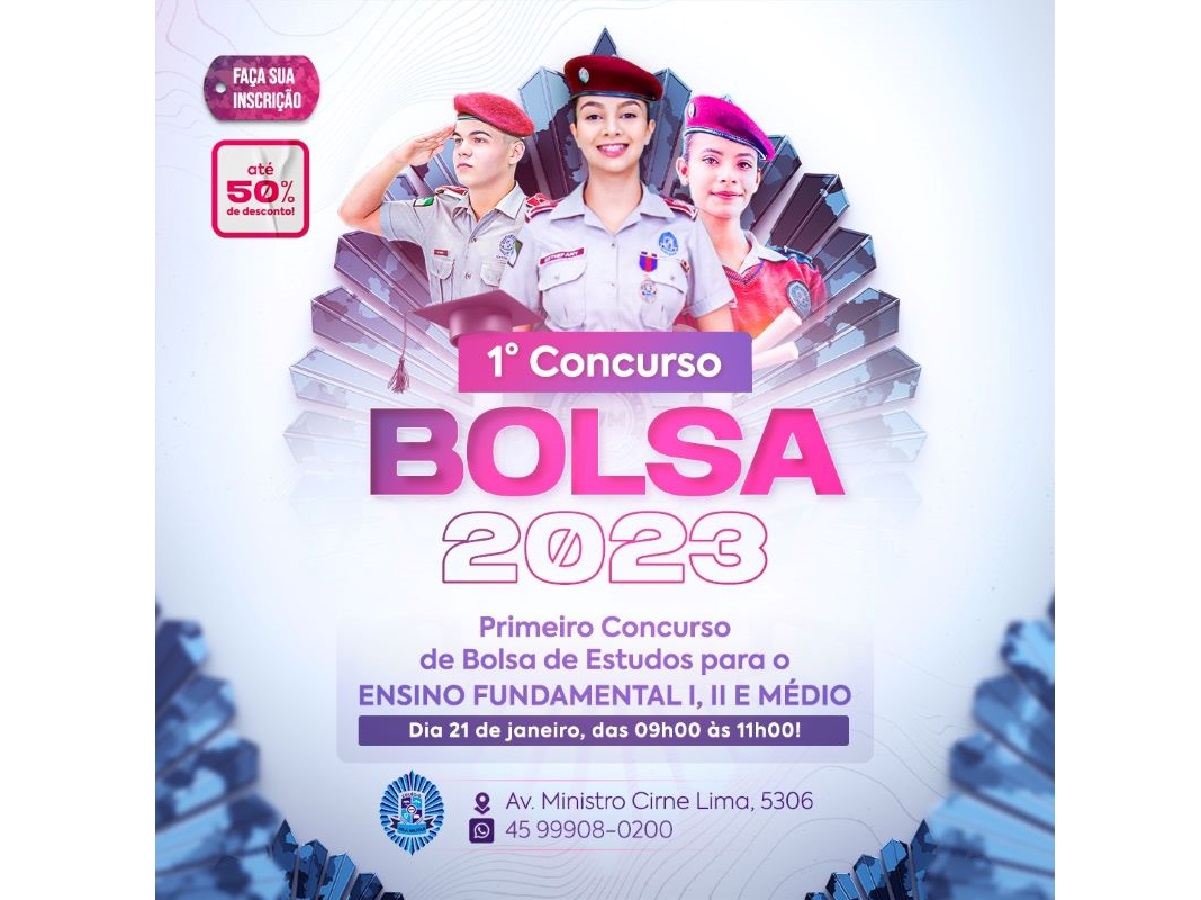Novidade em Toledo, Colégio Vila Militar realiza Concurso de Bolsa de Estudos; veja como participar