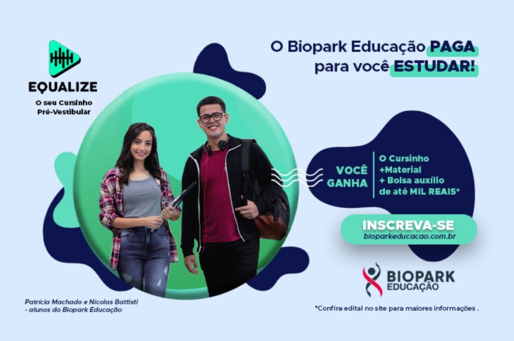 Biopark Educação está com inscrições abertas para o EQUALIZE, cursinho pré-vestibular gratuito