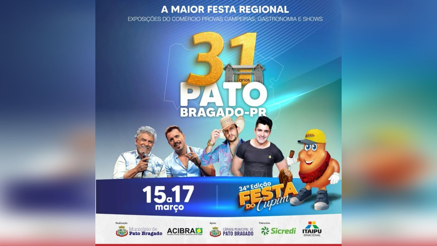 Administração de Pato Bragado e CCO lançam programação da Festa Nacional do Cupim Assado