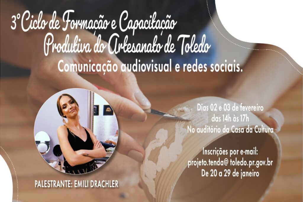 Cultura realiza o 3º Ciclo de Formação e Capacitação Produtiva do Artesanato