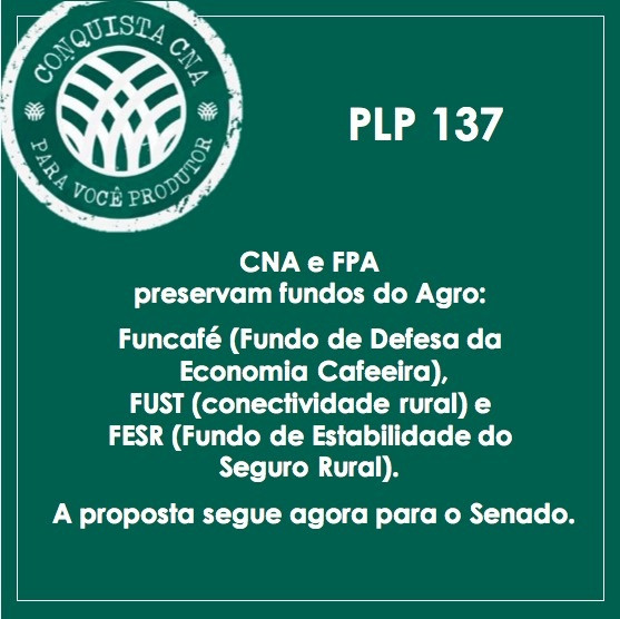 Câmara mantém recursos de fundos públicos para o agro