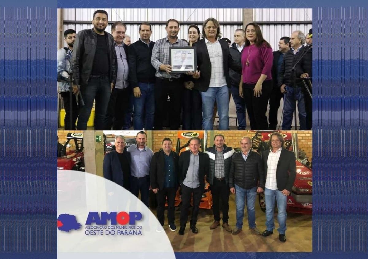 Prefeito de Maripá é homenageado pela Amop por fortalecer o turismo de eventos
