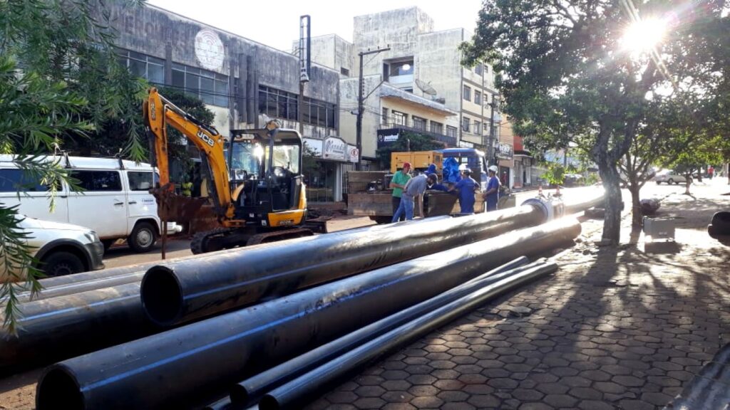 Obras da Sanepar no centro de Toledo serão concluídas no fim do mês