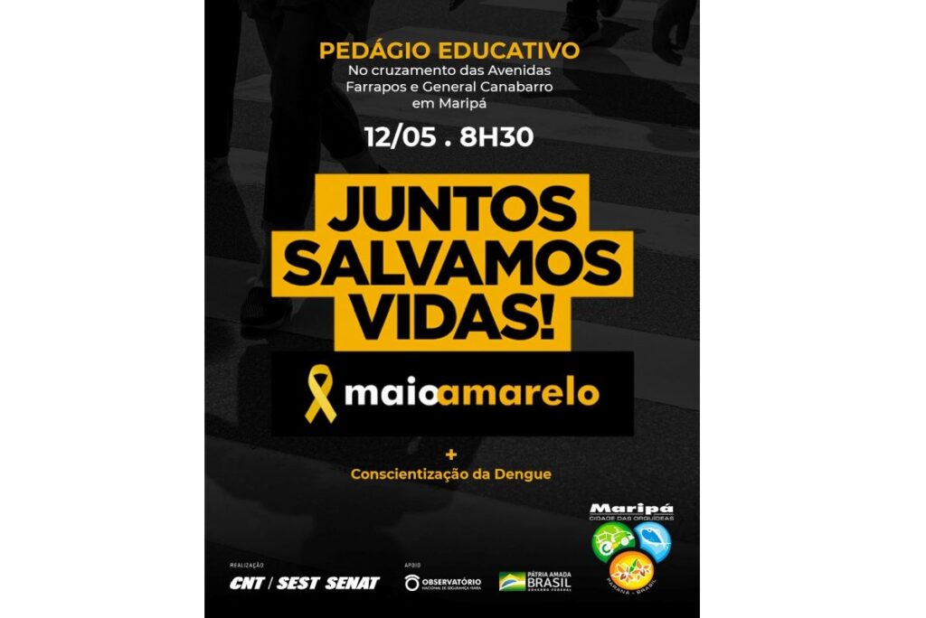 Pedágio educativo vai abordar prevenção de acidentes no trânsito nesta quinta-feira (12) em Maripá