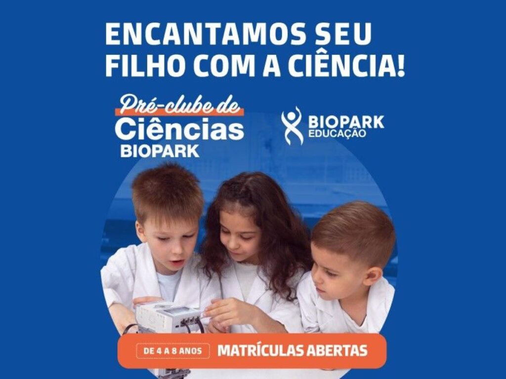 Biopark Educação lança Pré-Clube de Ciências para crianças de 4 a 8 anos
