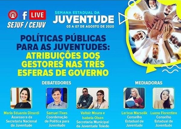 SMJ participa de Live da Semana Estadual da Juventude