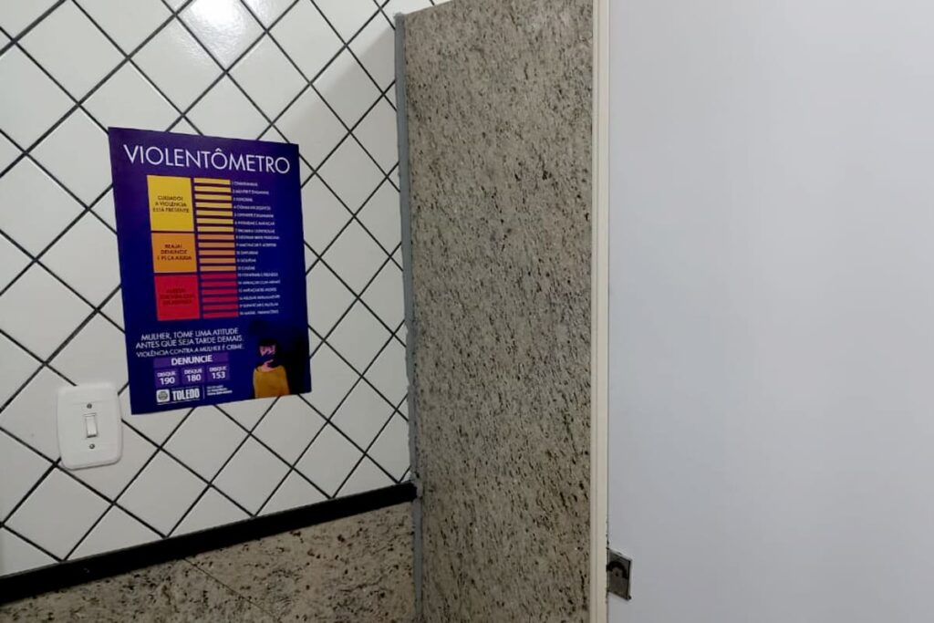 Agosto Lilás: banheiros femininos contam com “violentômetro” em Toledo
