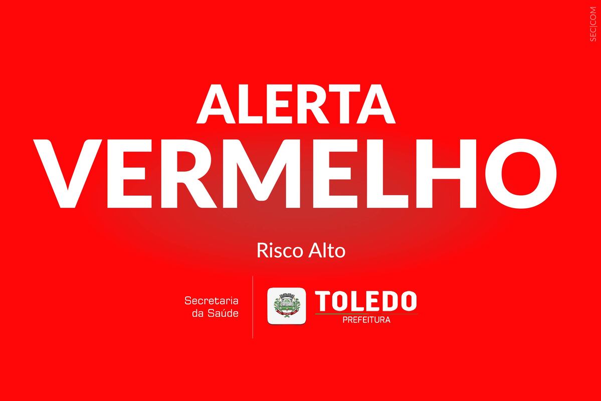 Com 6 óbitos de Covid-19 na última semana, Toledo emite Alerta Vermelho