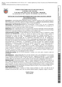 Página completa do Edital de Citação publicado em 23/10/2026